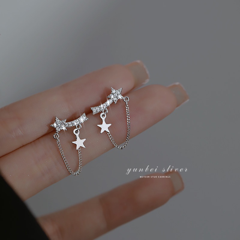 Bông Tai Ngôi Sao Đính Đá Đơn Giản Thời Trang 2022