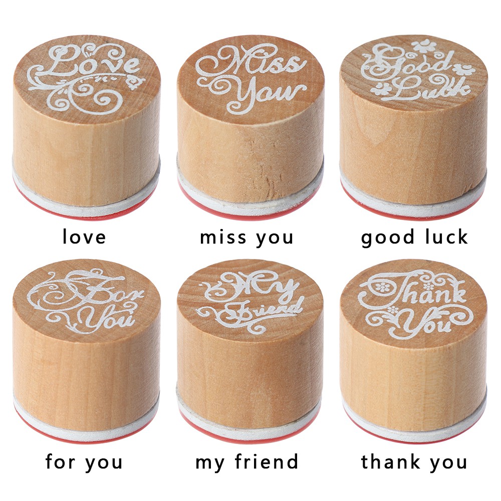 Con Dấu In Chữ Thank You Làm Từ Gỗ Và Cao Su DIY