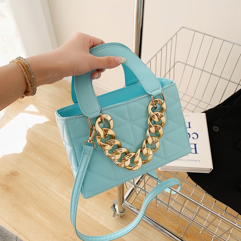 IELGY Túi đeo Chéo Hình Vuông Cỡ Nhỏ Phối Dây Đeo Sợi Xích Thời Trang Cho Nữ