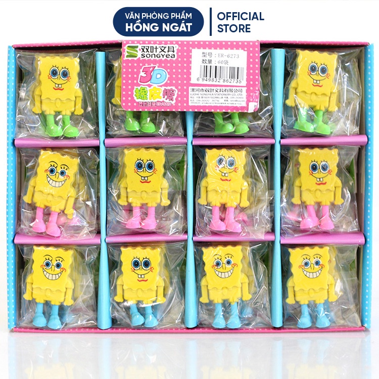 Tẩy bút chì bọt biển, đồ dùng học tập dễ thương gôm tẩy cute giá rẻ làm quà tặng học sinh văn phòng phẩm T17