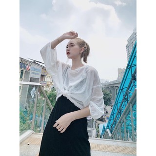 SET ĐẦM THUN MAXI + ÁO TRƠN TAY DÀI✌🏻