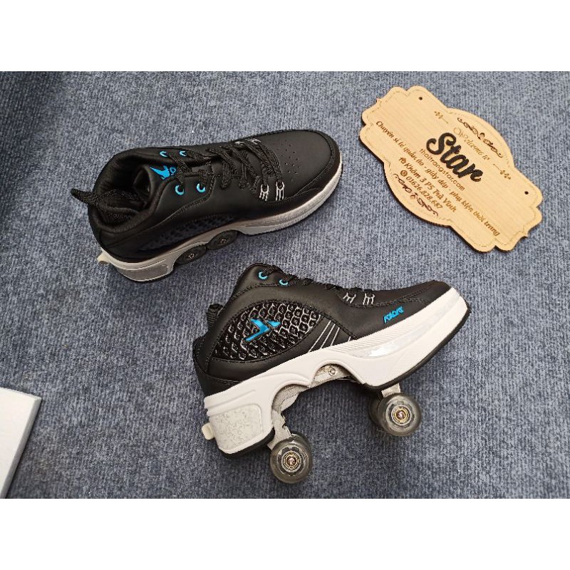pata patin Heelys 4 bánh gắp xếp thánh giày thể thao hot trend 2022