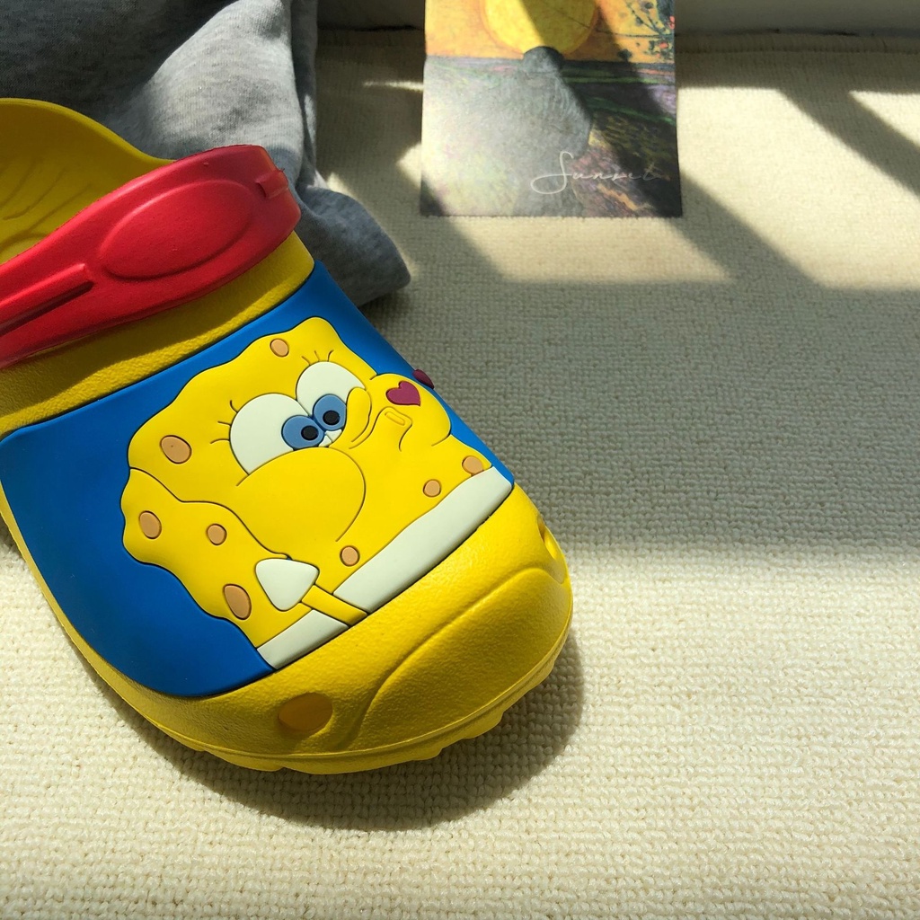 Dép Crocs GP2 Đế Mềm Chống Trượt Hình Spongebob Cổ Điển Chất Lượng Cao Cho Bé