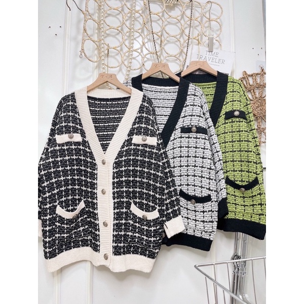 Áo Cardigan Len gạo 4 khuy