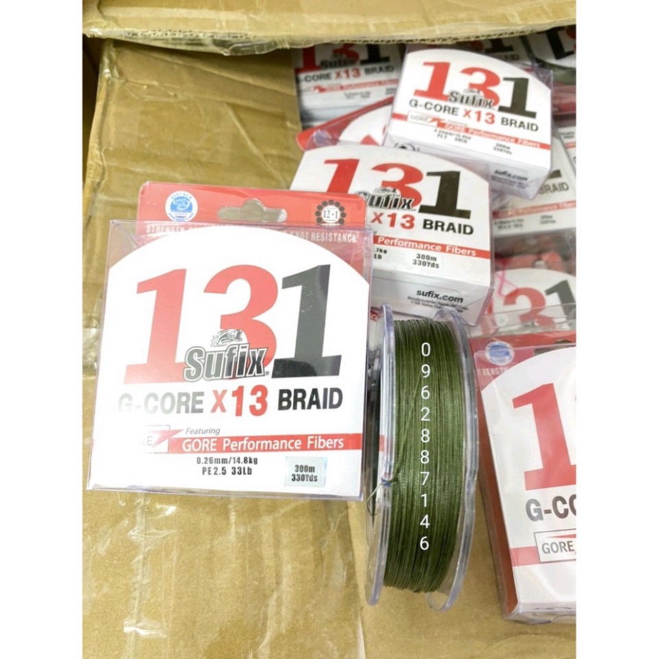 dù chìm câu cá SUFIX 131 nano 300m siêu bền