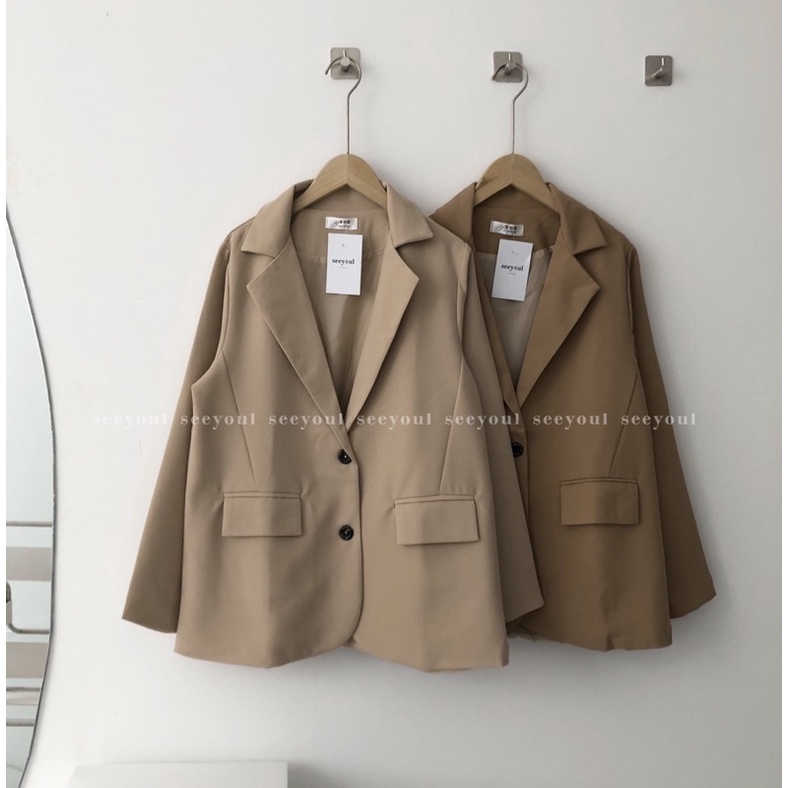 Áo Blazer/ Vest 2 lớp dày dặn có lót freesize Hàn Quốc