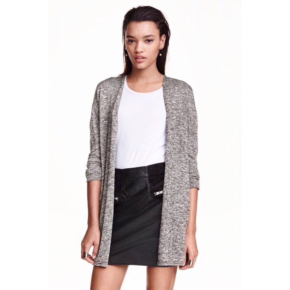 Áo khoác Cardigan len mỏng HM dư xịn - dáng dài qua gối