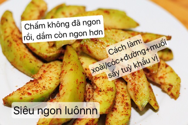 Muối sấy ngọc yến chấm hoa quả siêu ngon gói 100g