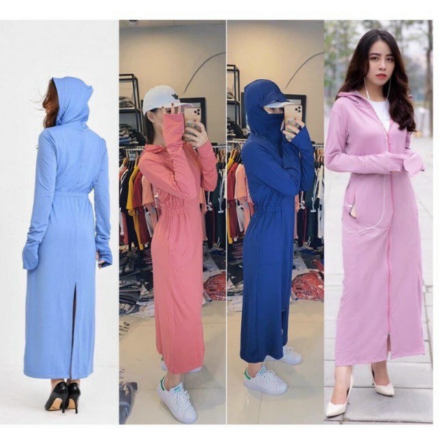 Áo chống nắng TOÀN THÂN NỮ chất liệu cotton co giãn 4 chiều,tản nhiệt thoáng khí, ngăn tia UV bảo vệ vệ làn da.