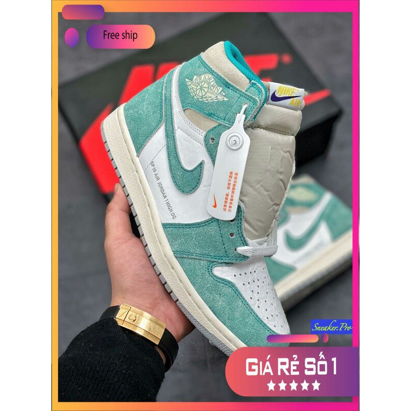 (FREESHIP+HỘP+QUÀ) Giày thể thao AIR JORDAN 1 Retro High Turbo Green xanh ngọc nhạt siêu đẹp cho nam và nữ siêu đẹp | BigBuy360 - bigbuy360.vn