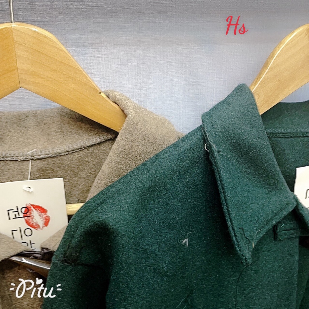 Áo khoác dạ 2 màu 3 cúc chất dạ dày đẹp,hàng xịn - Shop Q&amp;V
