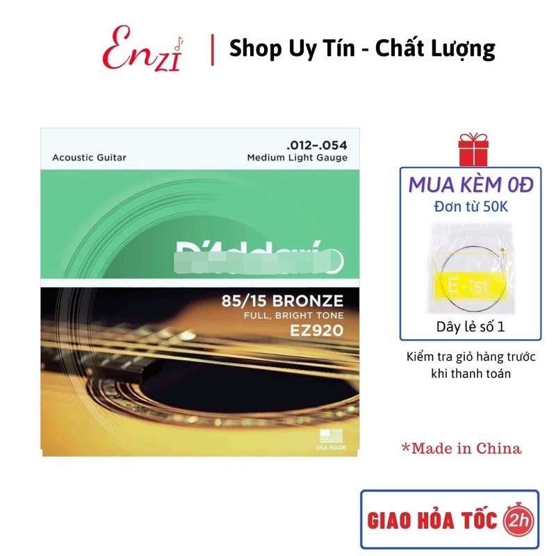 Dây đàn guitar acoustic D adario EXP26 EJ13 EZ910 EZ900 EZ920 dây đàn ghita dây sắt chất lượng Enzi