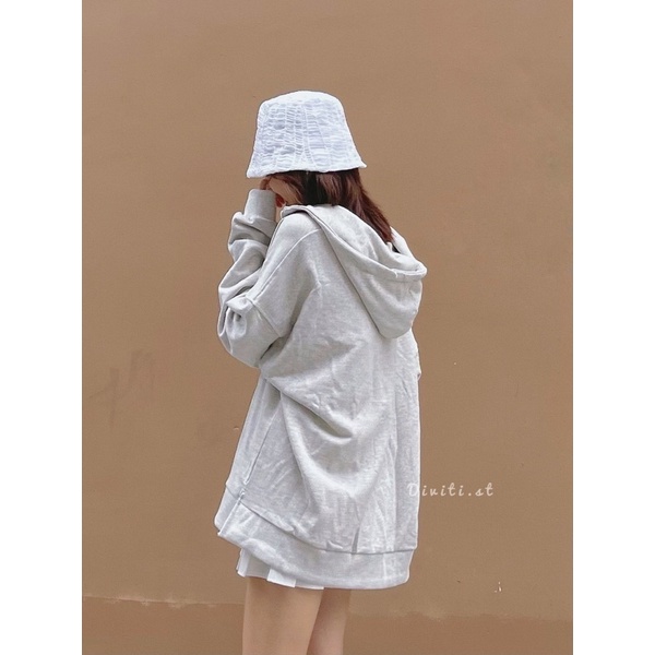 Áo khoác nỉ da cá HD MOOS form rộng xẻ tà