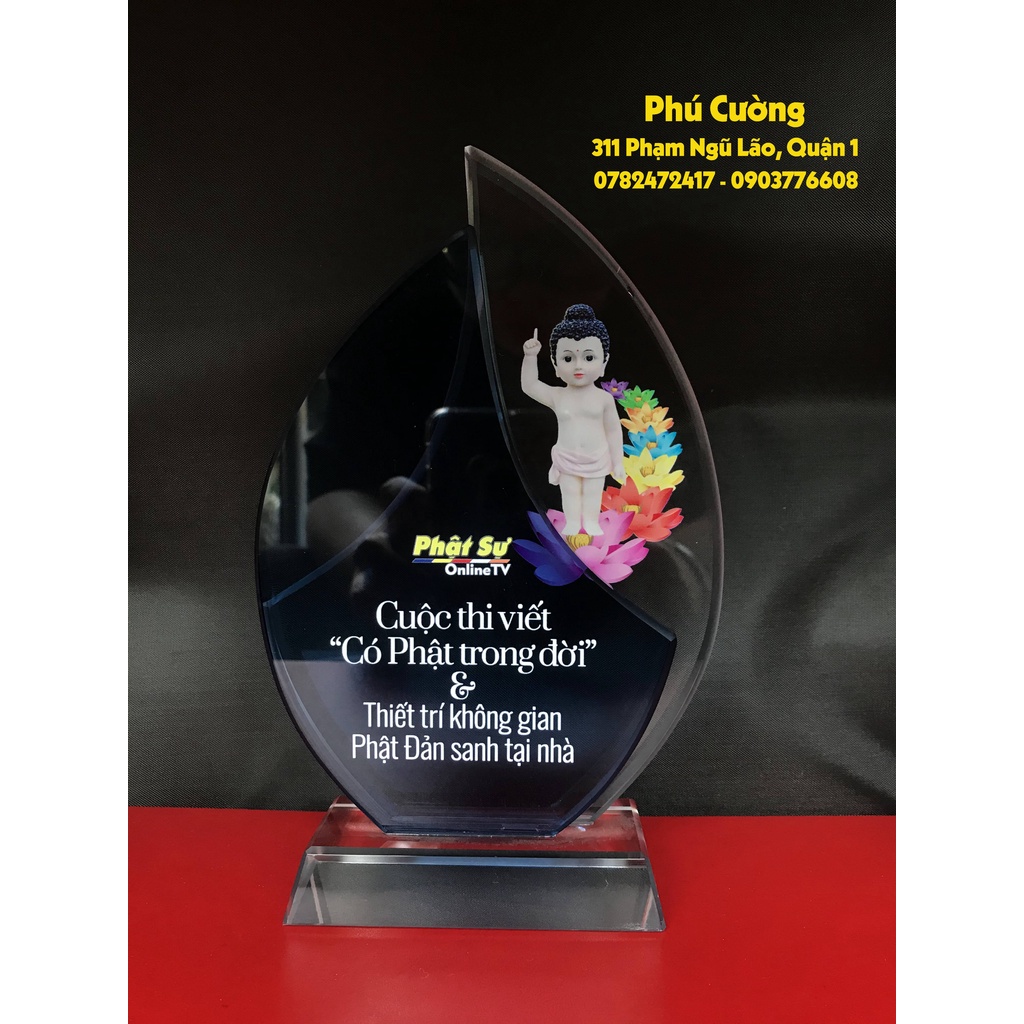 Kỷ niệm chương - Pha lê - Chiếc thuyền 2 lớp