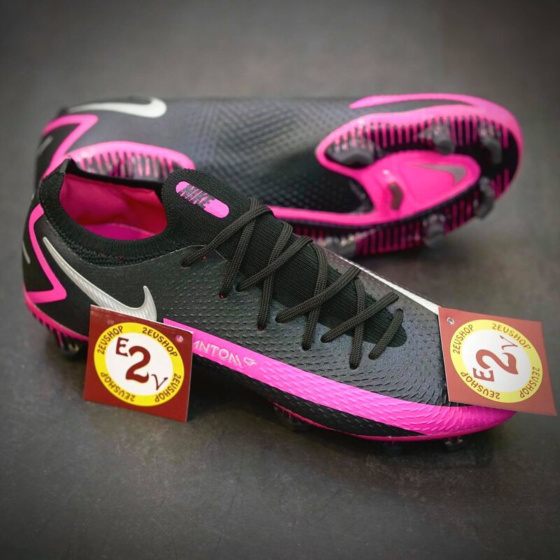 Giày đá bóng thể thao nam 𝐏𝐡𝐚𝐧𝐭𝐨𝐦 𝐆𝐓 𝐄𝐥𝐢𝐭𝐞 Đen sợi dệt, giày đá banh tự nhiên cao cấp - 2EVSHOP