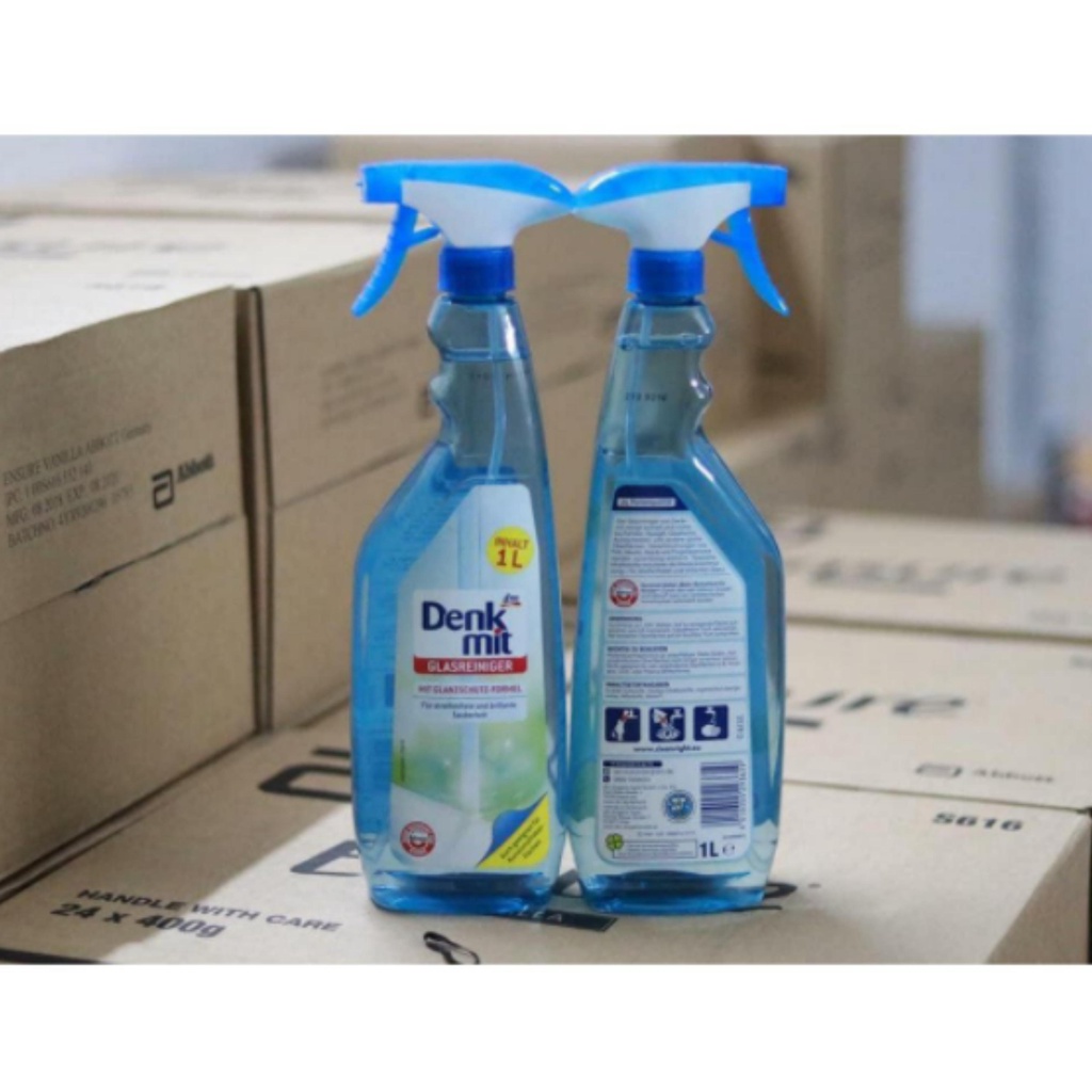 Nước lau kính Denkmit dung tích 1 lít làm sáng bóng, chống bám bụi
