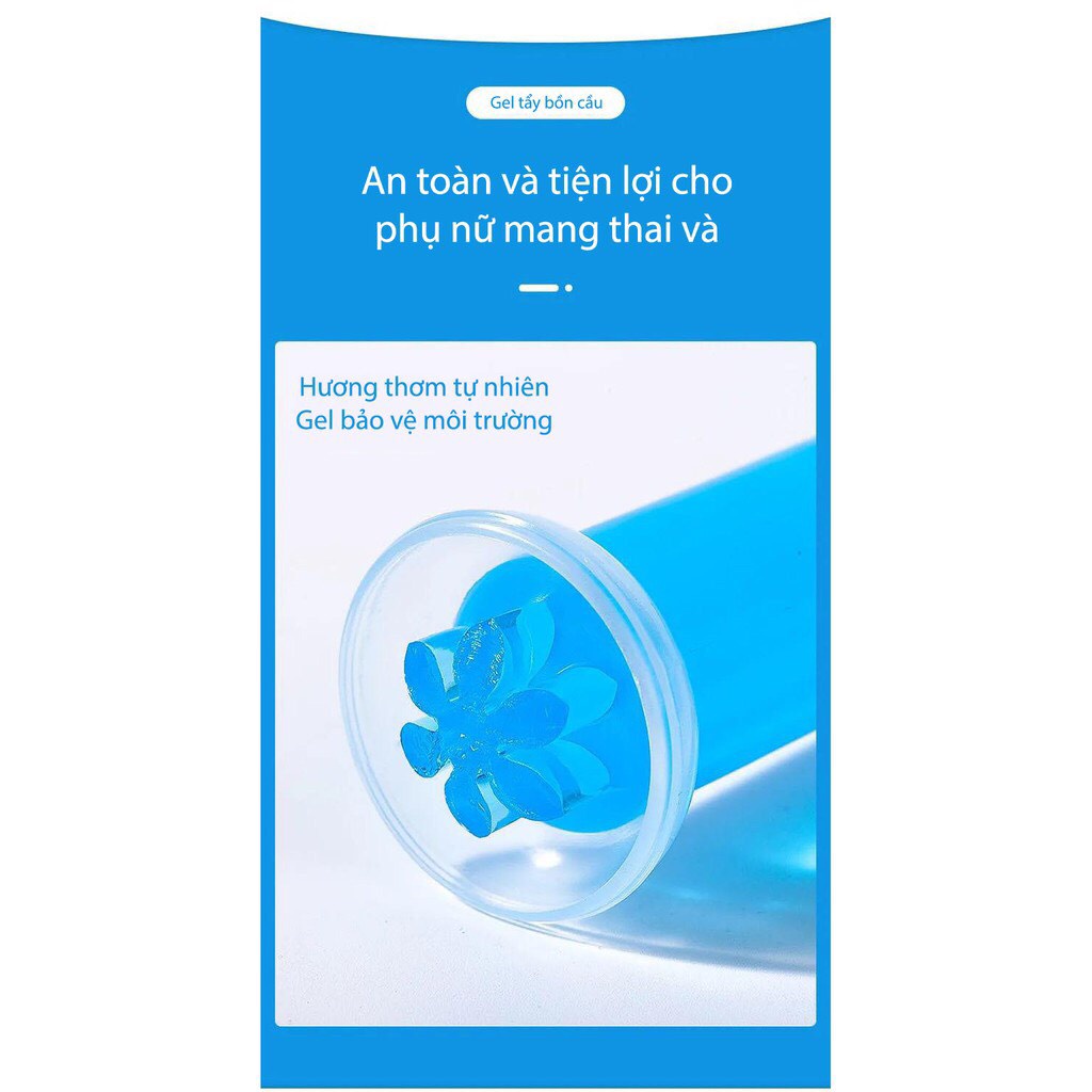 Gel khử mùi bồn cầu, gel thơm khử trùng bồn cầu dạng thạch hình bông hoa với 7 mùi thơm cho toilet