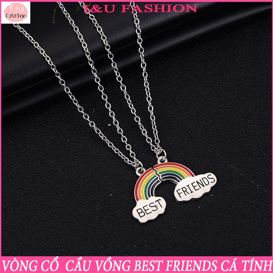 Vòng cổ , dây chuyền Nam Nữ UNISEX cá tính BEST FRIENDS cầu vồng vô cùng độc đáo cho các đôi , cá nhóm bạn thân VC-32