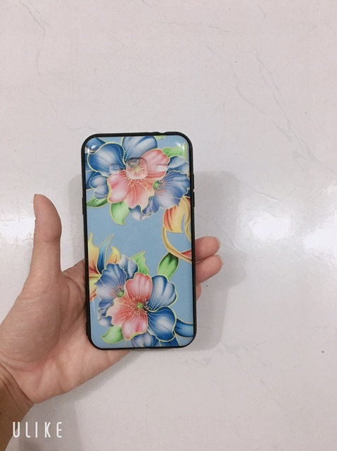 Ốp lưng hoa to nền xanh sam sung J320,J310,J3,J3 (2016)