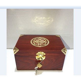 HỘP ĐỰNG TRANG SỨC, HỘP ĐỰNG CON DẤU GỖ HƯƠNG SIZE 19 - CÓ KHÓA MINI( ẢNH THẬT)