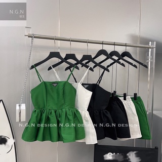 Sét áo hai dây pra.da + quần sooc (sale-sale-không đổi trả dưới mọi hình thức)