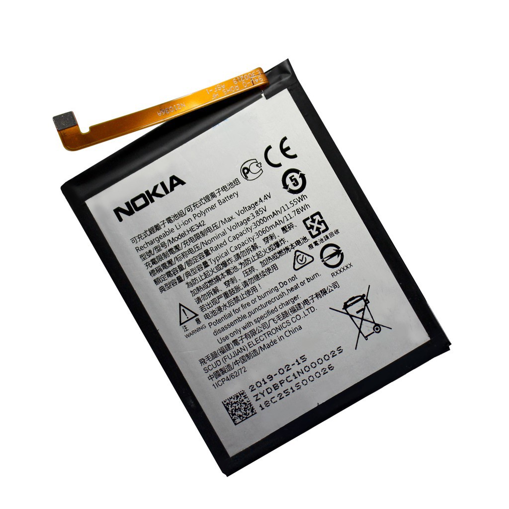 Pin Nokia X5 2018 / Nokia 5.1 Plus / Nokia X6 2018 / Nokia 6.1 Plus HE342 zin bảo hành đổi mới