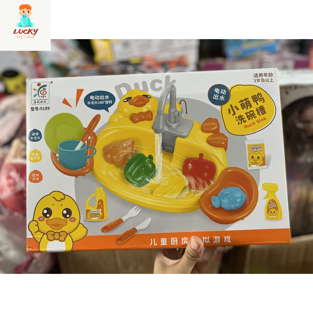Đồ chơi trẻ em , đồ chơi nấu ăn Bộ bồn rửa 15 chi tiết chất liệu nhựa ABS an toàn cho bé vui chơi sáng tạo