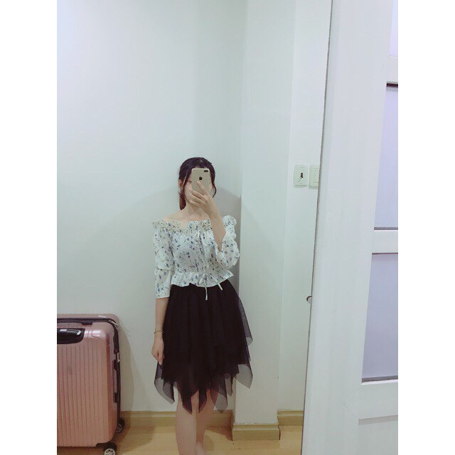 Chân váy ren tua rua nhọn Sang chảnh(3 màu đen,trắng,kem) | BigBuy360 - bigbuy360.vn