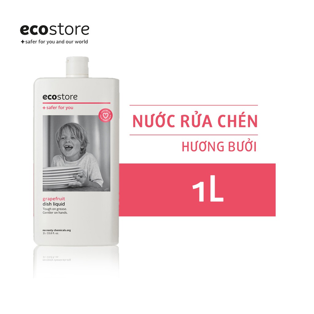 Nước rửa chén hương bưởi gốc thực vật Ecostore 1L