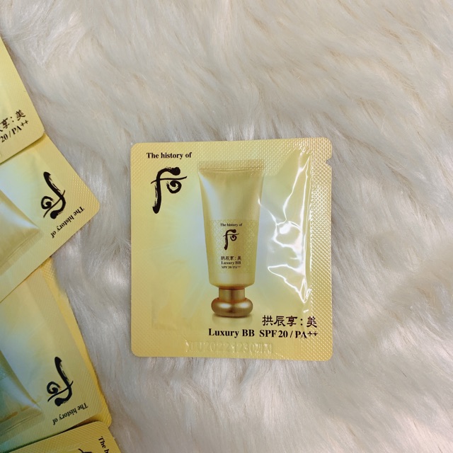 Kem nền trang điểm Whoo Luxury Bb Cream💋MUA 10 TẶNG 1💋 siêu che khuyết, siêu mịn đẹp-thành phần Đông Y cao cấp gói 1ml