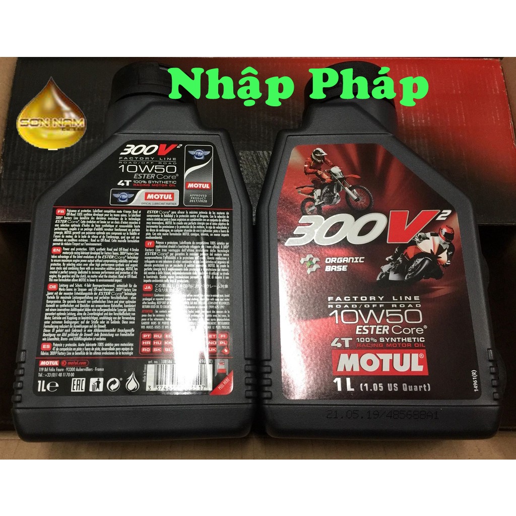 NHỚT MOTUL 300V FACTORY LINE 10W40 - 15W50 - 5W40 nhập Pháp