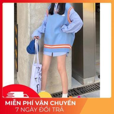 HOT! Áo len gile mác chữ oversize thời trang phong cách Hàn nhiều màu đa dạng cho học sinh -  siêu cute- 011