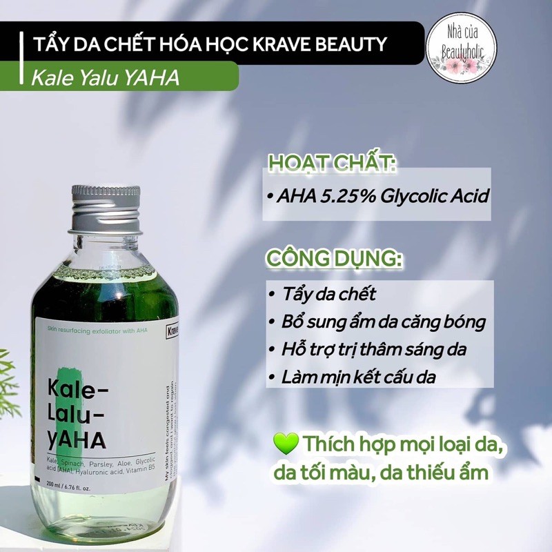 Bộ sản phẩm Krave Beauty SRM Matcha Hydrating và AHA