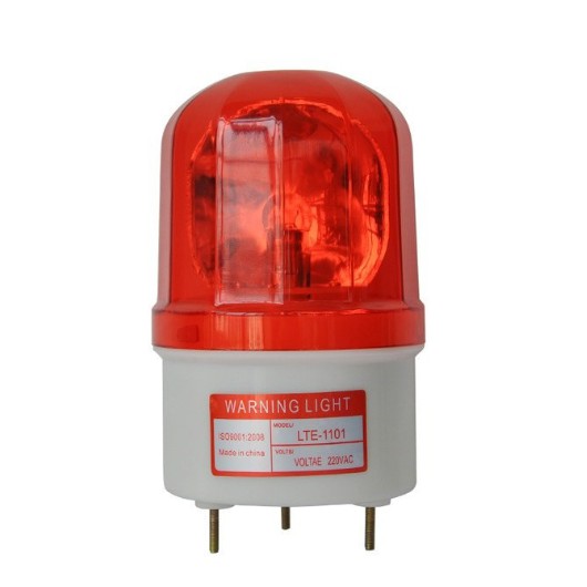 Đèn xoay cảnh báo có còi màu đỏ 220vol, đèn công trường | Shopee Việt Nam