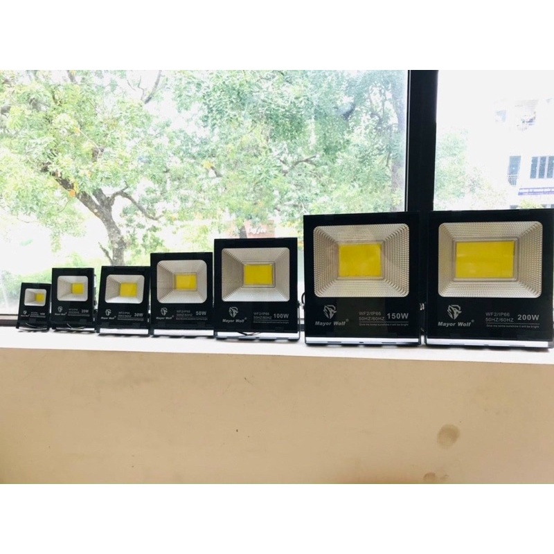 😍Đèn pha điện 220V ánh sáng vàng, ánh sáng trắng chính hãng  MAYOR WOLF