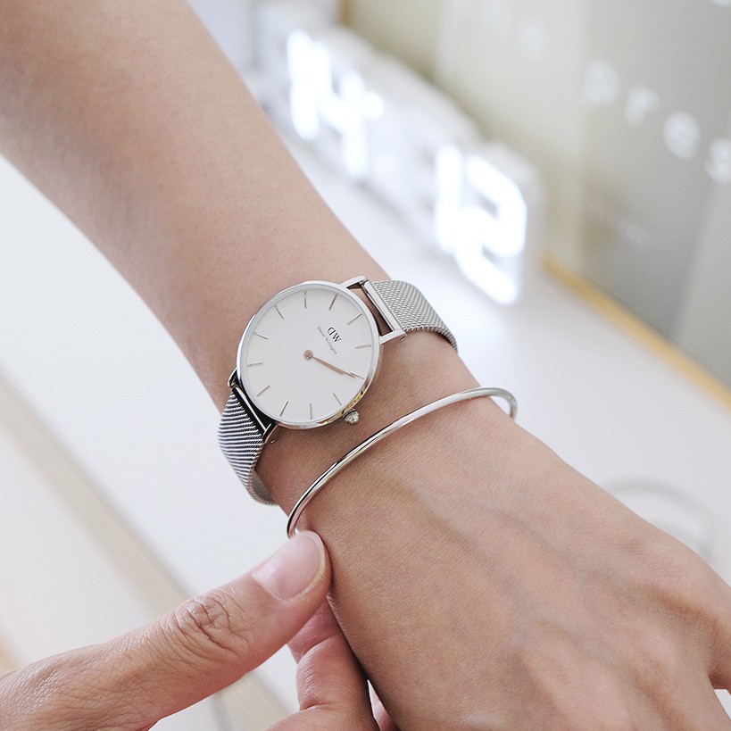 Đồng Hồ Nữ Daniel Wellington Classic Petite Sterling White DW Chính Hãng - OtisWatch