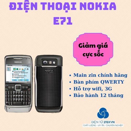 [Siêu rẻ]  Điện Thoại NOKIA E71 Chính Hãng giá rẻ-Bảo hành 12 tháng