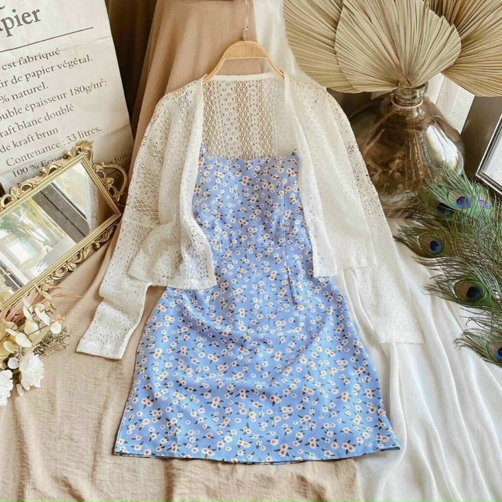 Set đồ nữ đẹp, set váy 2S và áo khoác ngoài, kiểu dáng trẻ trung, hàng đẹp bán shop, phom dưới 55kg- tùy chiều cao | BigBuy360 - bigbuy360.vn