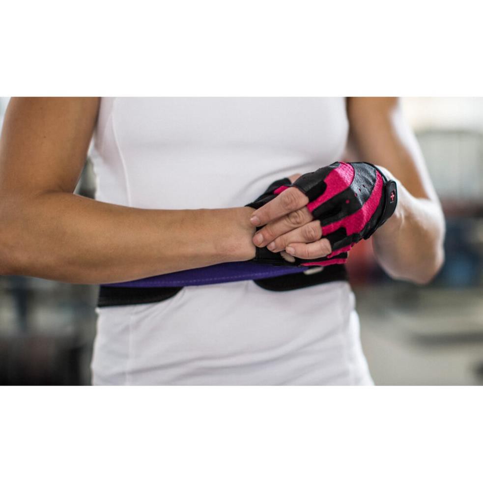 Phụ kiện Thể Thao Gym Bao tay Nữ Harbinger Woman Pro Gloves Màu Hồng cao cấp 1491 TPBS