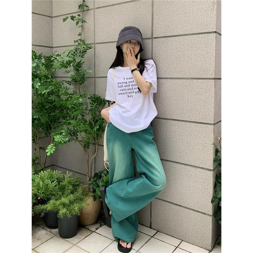 Áo Thun Cotton Tinh Khiết In Chữ Tiếng Anh 62573