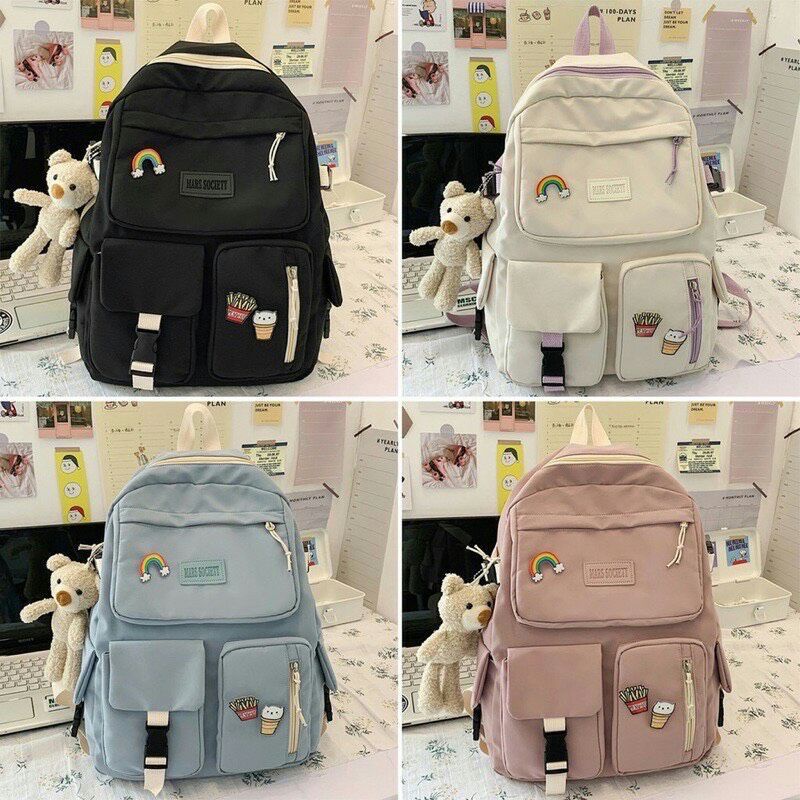 Balo đi học nhẹ nhàng , xinh xắn - ngăn túi trong rộng rãi