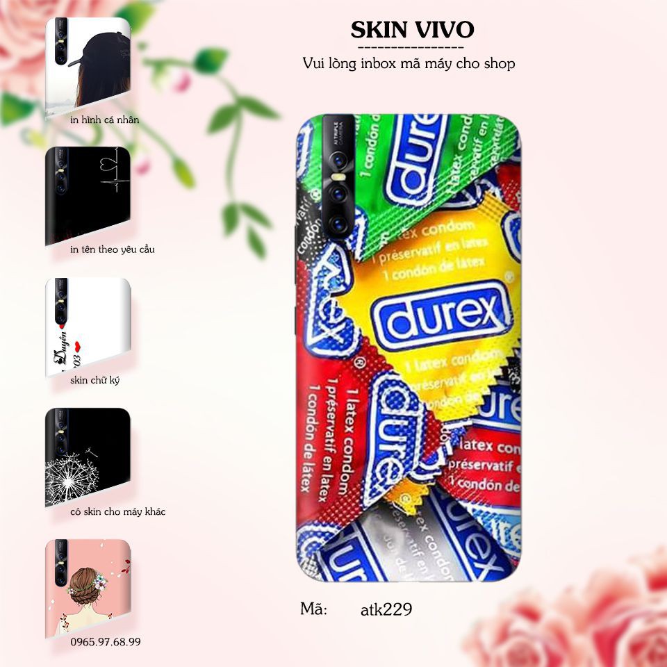 [FLASH SALE] Skin dán cho các dòng điện thoại Vivo V7 - V7 plus - V11 - V15 in nhiều mẫu cực đẹp