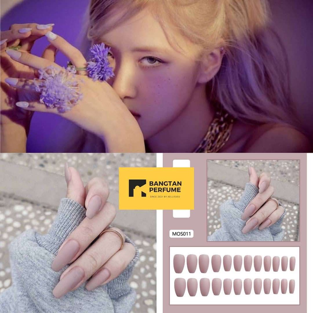 Bộ 24 móng giả Cheap Moment Blackpink - Rosé (hồng nude)