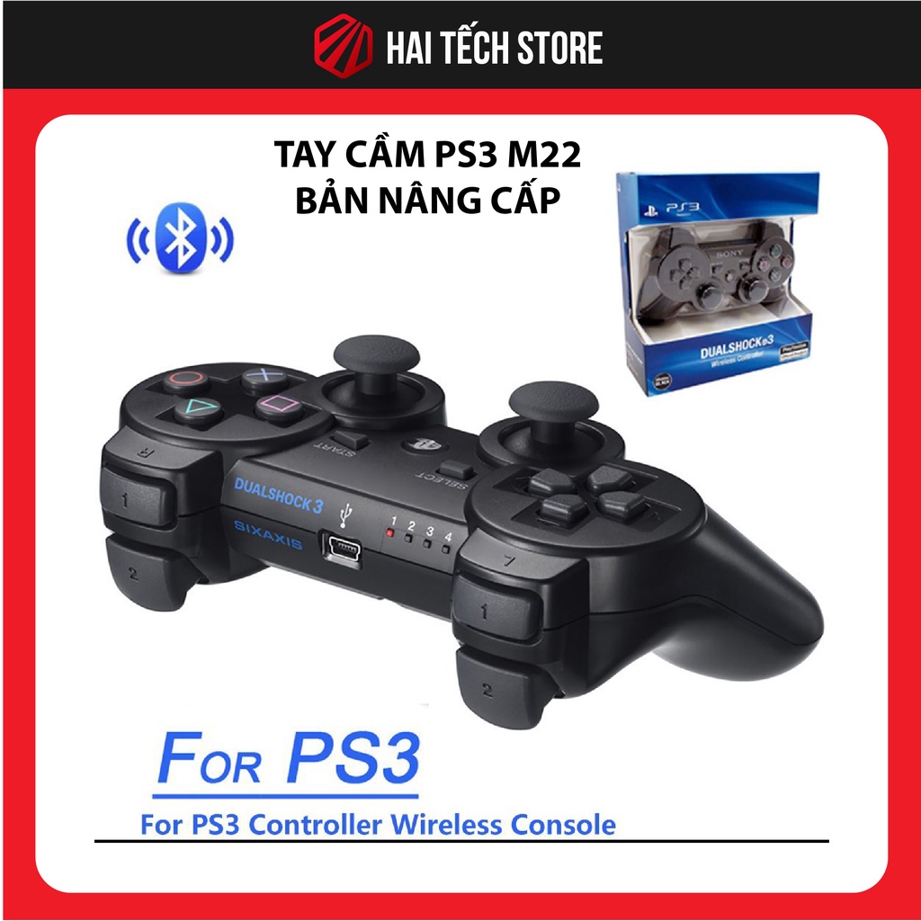 Tay cầm PS3 không dây M22 fifa online 4 bản NÂNG CẤP | Tay cầm chơi game PC, Laptop, chơi PES, FO4,Tặng Dây Sạc