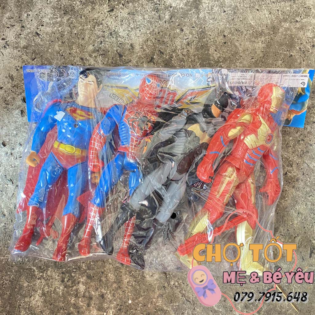Đồ chơi 4 siêu anh hùng Super Heroes dùng pin có đèn 5566 - Đồ chơi siêu nhân