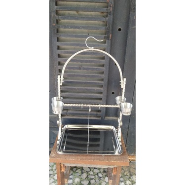1 CẦU ĐỨNG SIZE TRUNG KÈM XÍCH 0.8 VÀ VÒNG CHÂN (CÂY ĐẬU DẠNG XOẮN) CHO CHIM,CÁC DÒNG VẸT
