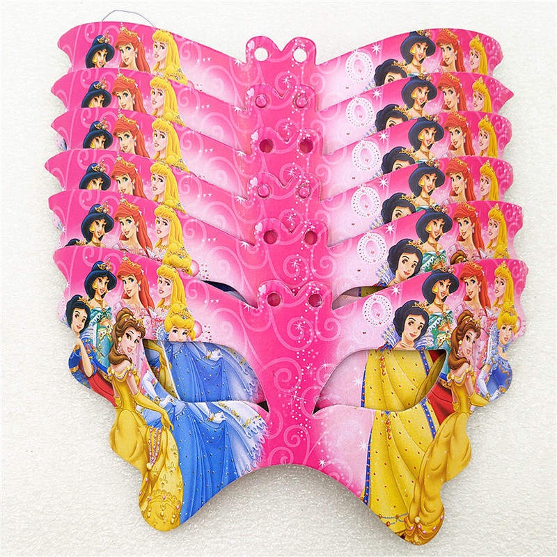 Bộ Cốc + Ống Hút + Nón In Hình Công Chúa Disney Dùng Một Lần Trang Trí Tiệc Sinh Nhật