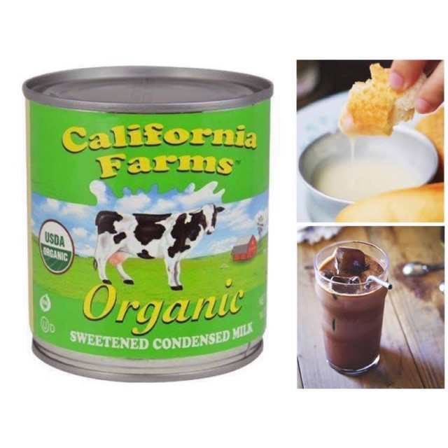[Cali Farm]  Sữa đặc có đường hữu cơ Cali Farm 397gr. Date: 02/2024