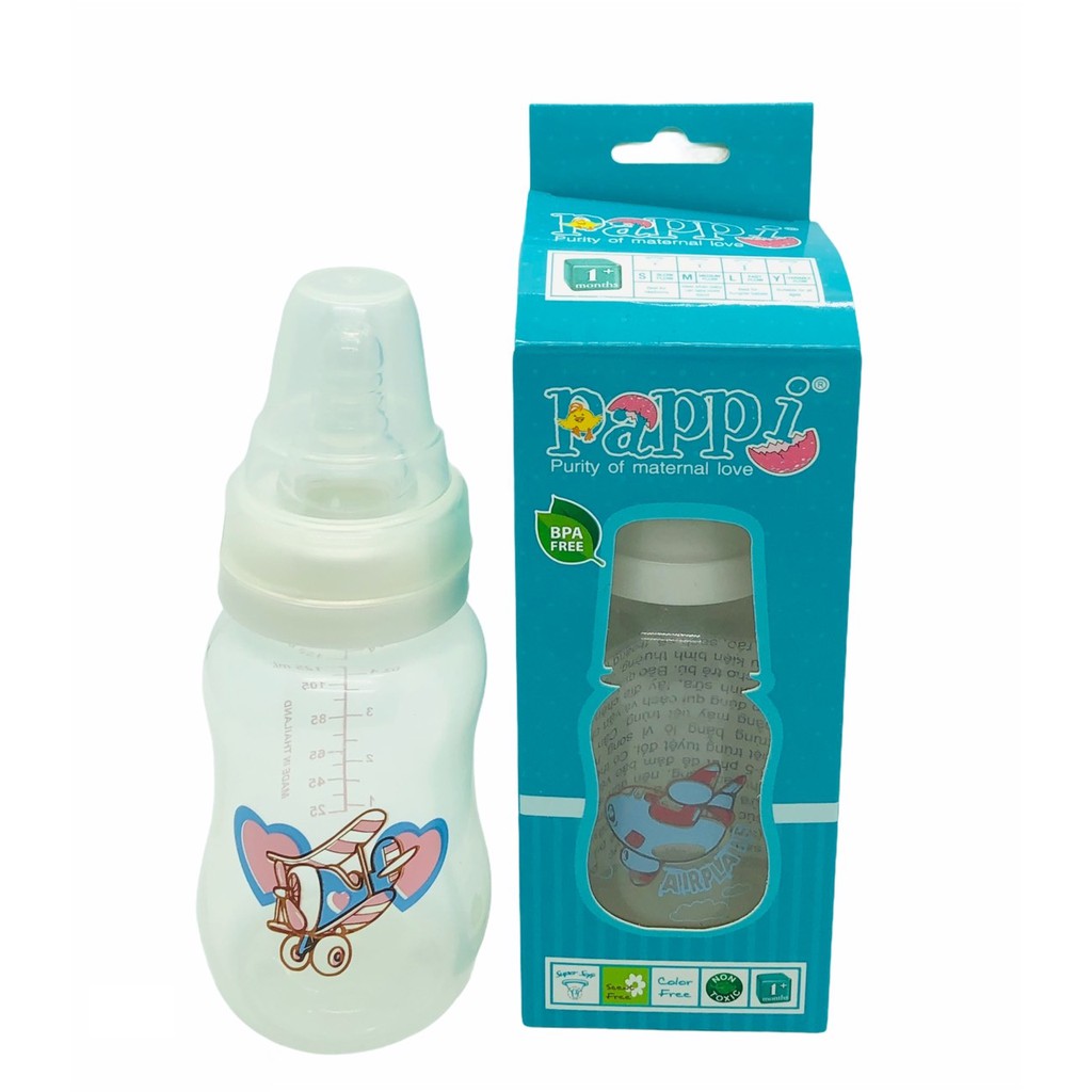 Bình sữa cổ hẹp PAPPI Thailand 125ml