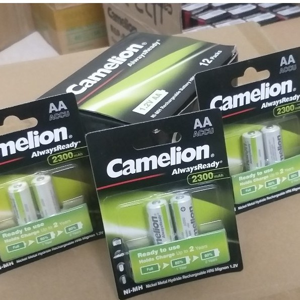 Pin sạc aa 2500mah, aa 2300mah Camelion màu xanh ( 2 viên/vỉ)